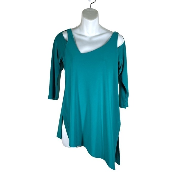 Sympli Focus Asymmetric Cutout Tunic Top 4 - Picture 1 of 9